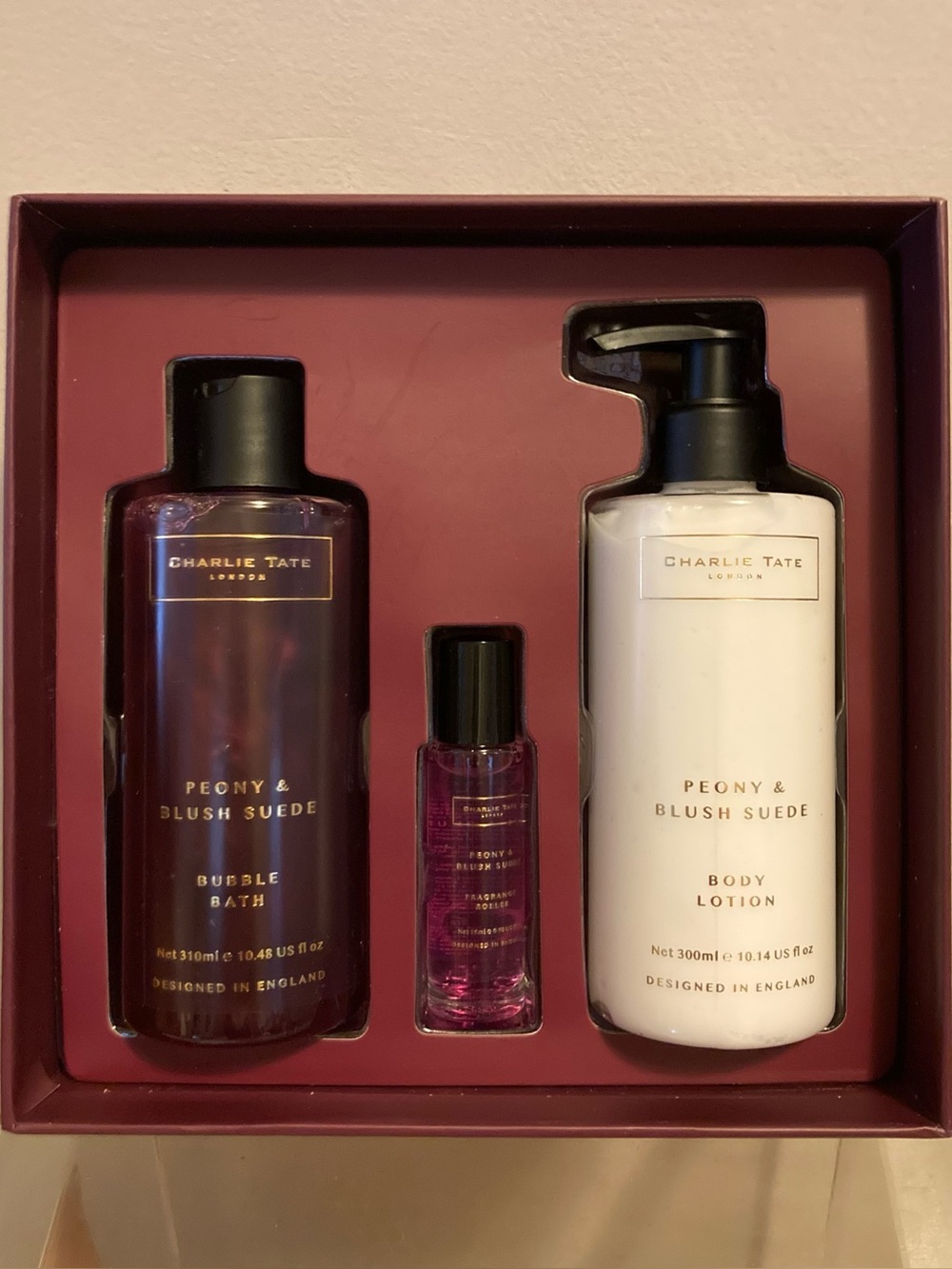 Charlie Tate PEONY & BLUSH SUEDE Luxury Bath & Body Collection Gift Set